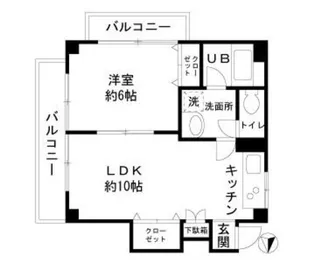 月岡マンション【1階】の間取り