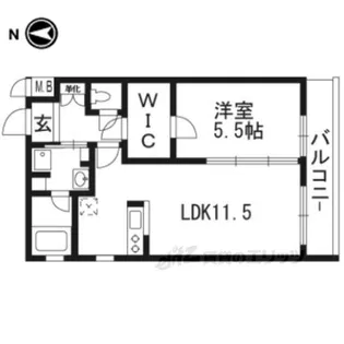 ベラジオ京都壬生EASTGATE【4階】の間取り