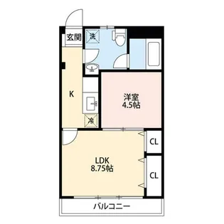 ベルクレール新宿【1階】の間取り