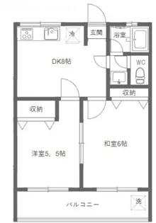 スカイハイツC棟【2階】の間取り