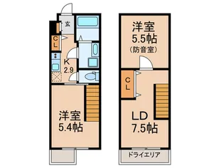 Green terrace 代沢MUSICの間取り
