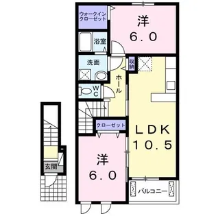 ラ・カーサ・ミーア【2階】の間取り