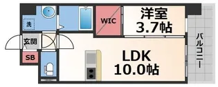 メルディア大阪EASTワールドアイ【2階】の間取り