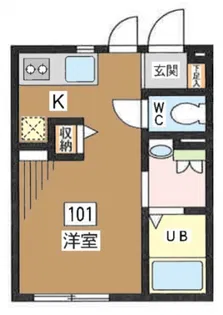 ベルーガ下北沢【1階】の間取り