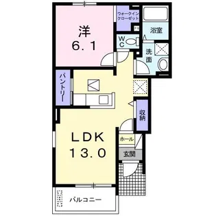 スウィートピーA【1階】の間取り