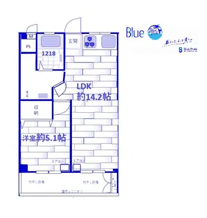 サンライズマンション【4階】の間取り