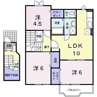 ウィンド ヒル B【2階】の間取り