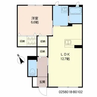 カメリア B棟【1階】の間取り