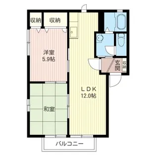 メゾンフォーレストB【2階】の間取り