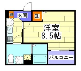 アズール蛍池【3階】の間取り