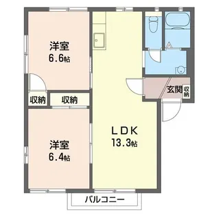 メゾン仲道N棟【2階】の間取り