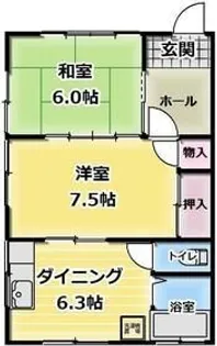 コーポ石川【1階】の間取り