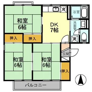 ベルシアH II棟【2階】の間取り