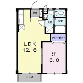 リバーサイドMY【1階】の間取り