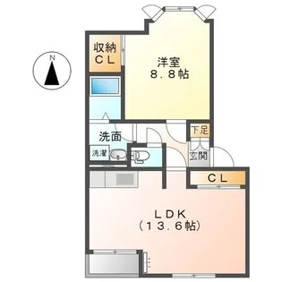 ルーラル宮前 B棟【2階】の間取り