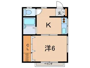 ハウス若竹【1階】の間取り