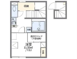 レオパレス池新田II【2階】の間取り