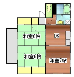 グロリー岡本【1階】の間取り