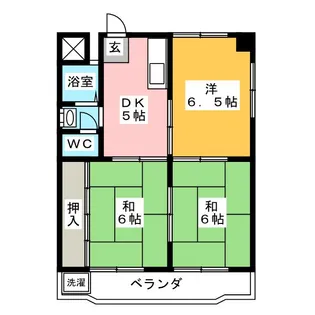 サンハイツマンション【5階】の間取り