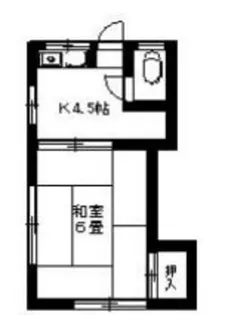 北岡荘【1階】の間取り