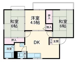 タカバンハイツ【1階】の間取り