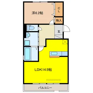 岐阜県大垣市中ノ江3【アパート】の間取り