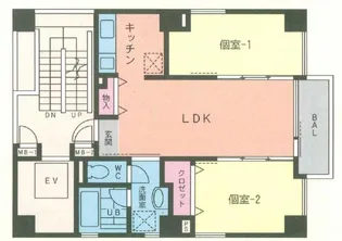 埼玉県さいたま市浦和区北浦和4【マンション】の間取り