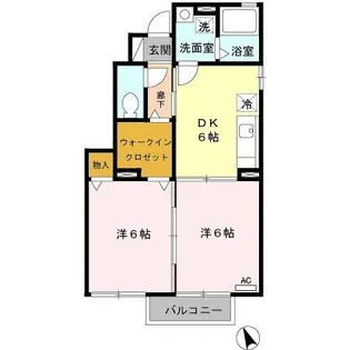 レディエンス陵東 B【1階】の間取り