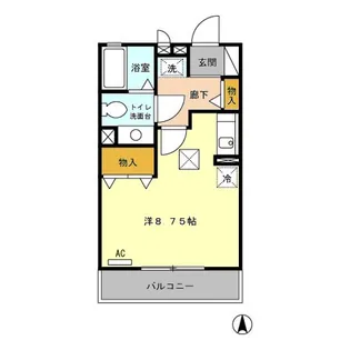 クレスト【1階】の間取り