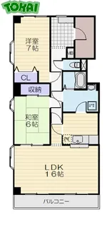 ハイタウンソレイユ【5階】の間取り