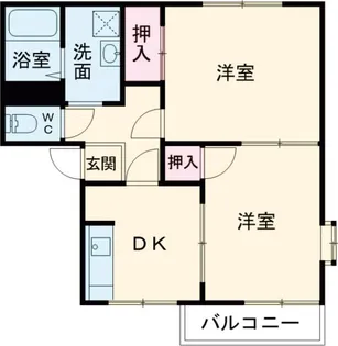 フレグランス安部B棟【2階】の間取り
