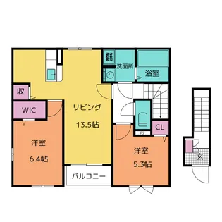 ヌーベル ヴィ II【2階】の間取り