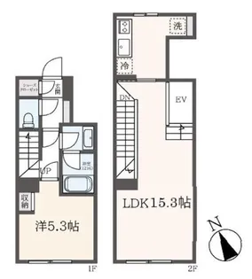 TRADIS 荏原中延【5階】の間取り