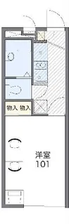 レオパレスラ ルース【1階】の間取り