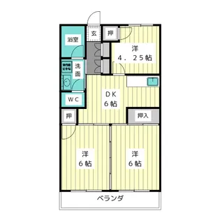 本郷第1コーポ【6階】の間取り