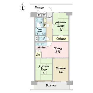 新松戸東パークハウスC棟【14階】の間取り