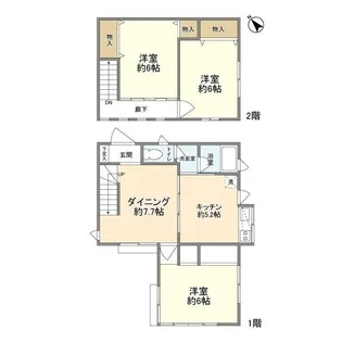 神奈川県横浜市西区霞ケ丘【一戸建】の間取り