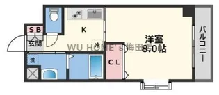 インベスト北梅田【6階】の間取り