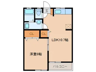 ウエストタウンI【1階】の間取り