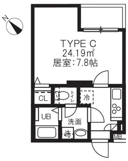 ベル・ノワール王子【2階】の間取り