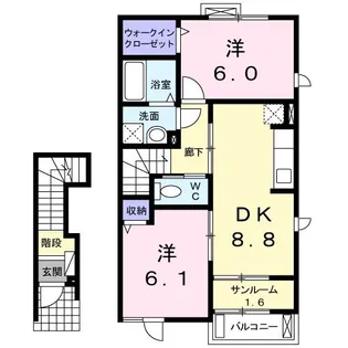 プラシ-ド II【2階】の間取り