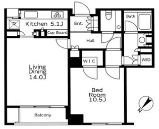 ハイレーゼ六本木三河台【3階】の間取り