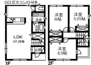 岡山県倉敷市中畝9【一戸建】の間取り