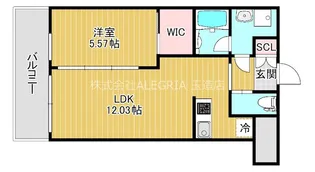 大阪府大阪市東成区中道3【マンション】の間取り