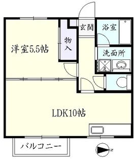 エクシード南染師町【2階】の間取り