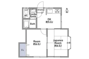 GLORIOUS戸塚汲沢アパート【1階】の間取り