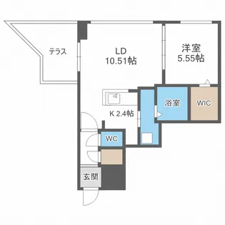 コローレサウスエイト【1階】の間取り