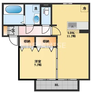 アルペジオ久原A棟【2階】の間取り