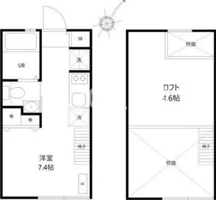 グランエッグス東中野S【2階】の間取り