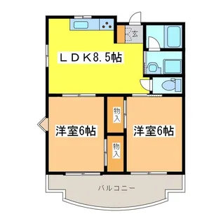 広島県東広島市西条末広町【マンション】の間取り
